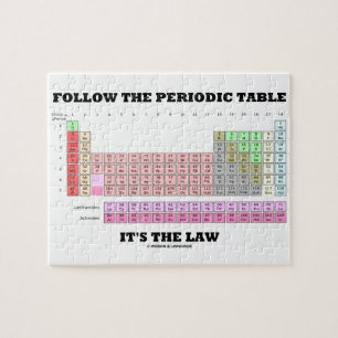 Folgen Sie der Periodischen Tabelle Es ist das Ges Puzzle