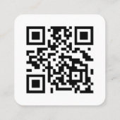 Folgen Sie der Prüfung, um mit uns Ihren QR-Code f Quadratische Visitenkarte (Rückseite)