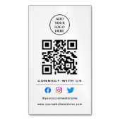 Folgen Sie der Prüfung, um mit unserem QR-Code Ihr Magnetische Visitenkarte (Vorderseite Vertikal)