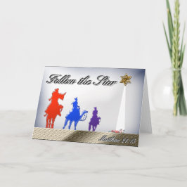 Folgen Sie der Star Grußkarte Feiertagskarte