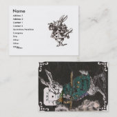 folgen Sie der weißen Kaninchen-Visitenkarte Visitenkarte (Vorne/Hinten)