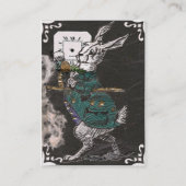 folgen Sie der weißen Kaninchen-Visitenkarte Visitenkarte (Rückseite)