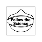 Folgen Sie der Wissenschaftsmaske 2x2" Gummi-Brief Gummistempel (Prägung)
