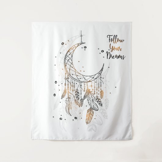 Folgen Sie Ihrem Dreams Dreamcatcher Wandteppich (Vorderseite)