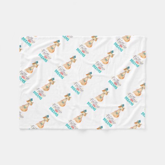 Folgen Sie Ihrem Dreams Fox Fleecedecke (Vorderseite (Horizontal))