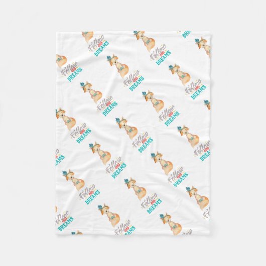 Folgen Sie Ihrem Dreams Fox Fleecedecke (Vorderseite)