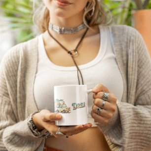 Folgen Sie Ihrem Dreams Watercolor Camper und Reis Zweifarbige Tasse