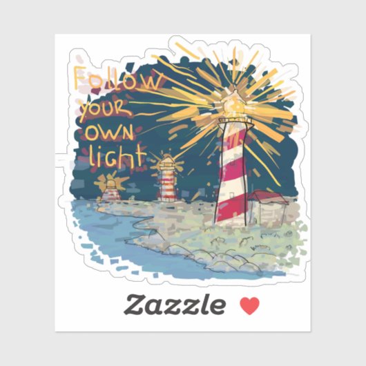 Folgen Sie Ihrem eigenen Licht Aufkleber (Blatt)