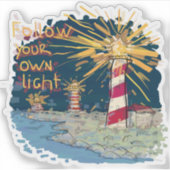 Folgen Sie Ihrem eigenen Licht Aufkleber (Vorderseite)