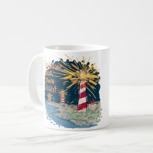 Folgen Sie Ihrem eigenen Licht Kaffeetasse (Vorderseite Links)