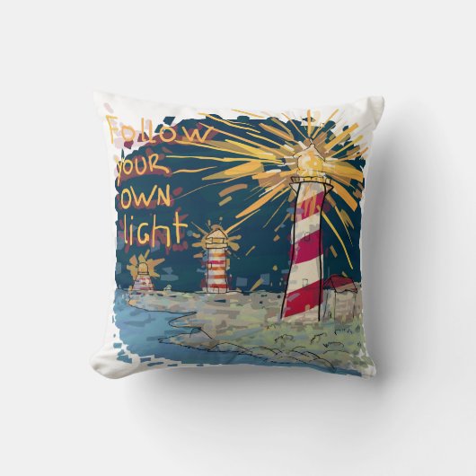 Folgen Sie Ihrem eigenen Licht Kissen (Vorderseite)