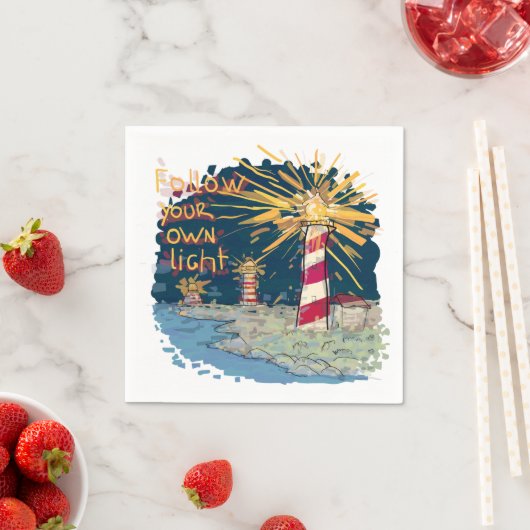 Folgen Sie Ihrem eigenen Licht Serviette (Beispiel)