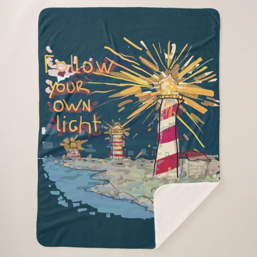 Folgen Sie Ihrem eigenen Licht Sherpadecke (Vorderseite)