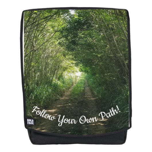 Folgen Sie Ihrem eigenen Weg Rucksack (Vorderseite)