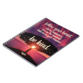 Folgen Sie Ihrem Herz be kind Dream Beach Name Spi Notizblock (Linke Seite)