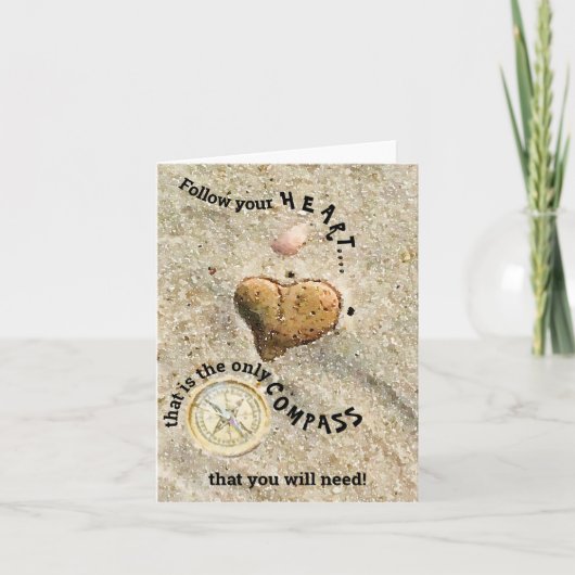 Folgen Sie Ihrem Herz nur Kompass, den Sie Karte b (Vorderseite)
