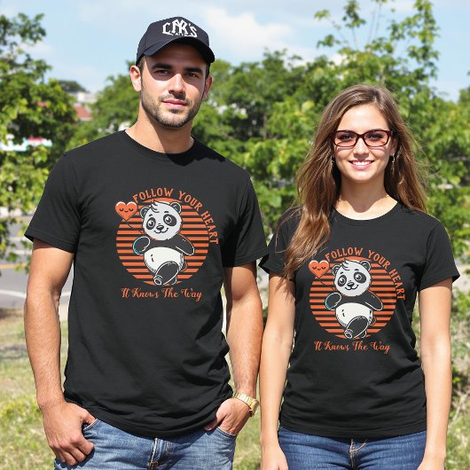 Folgen Sie Ihrem Herz Panda Couple Matching T-Shirt