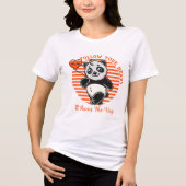 Folgen Sie Ihrem Herz Panda Motivierend Graphic Tri-Blend Shirt (Vorderseite)