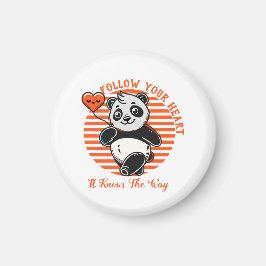Folgen Sie Ihrem Herz Panda Niedlich Inspiration Magnet