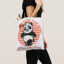 Folgen Sie Ihrem Herz Panda Niedlich Inspiration Tasche