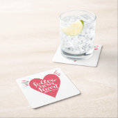 Folgen Sie Ihrem Herz Rechteckiger Pappuntersetzer (Vor Ort)