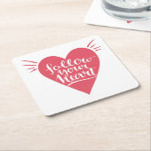 Folgen Sie Ihrem Herz Rechteckiger Pappuntersetzer (angewinkelt)