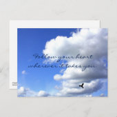 Folgen Sie Ihrem Herz Sky Flug Inspiration Postkarte (Vorne/Hinten)