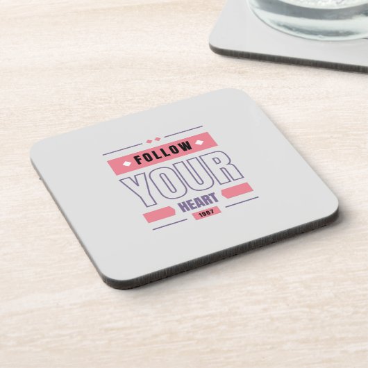 Folgen Sie Ihrem Herzen Getränkeuntersetzer (Linke Seite)