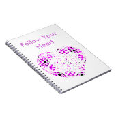 Folgen Sie Ihrem Herzen, Notebook lila weiß Notizblock (Rechte Seite)