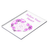 Folgen Sie Ihrem Herzen, Notebook lila weiß Notizblock (Linke Seite)