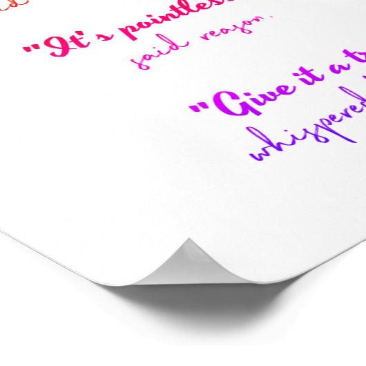 Folgen Sie Ihrem Herzen Poster (Ecke)