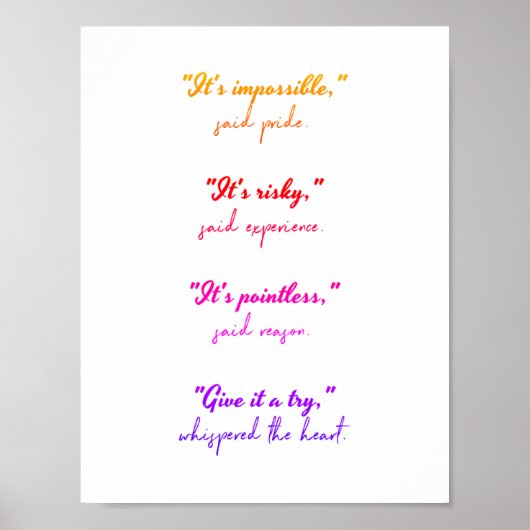 Folgen Sie Ihrem Herzen Poster (Vorne)