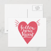 Folgen Sie Ihrem Herzen Postkarte (Vorne/Hinten)