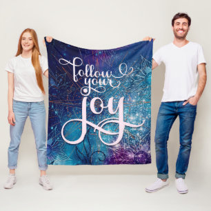 Folgen Sie Ihrem Joy - Aqua Affirmation Artistry Fleecedecke