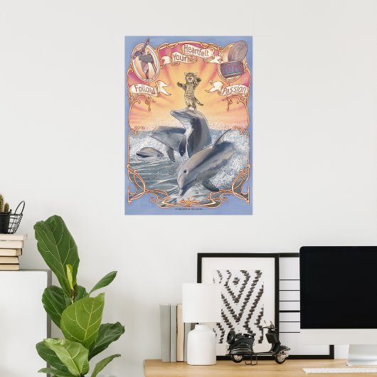 Folgen Sie Ihrem Mitgefühl Poisson Poster (Heimbüro)