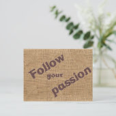 Folgen Sie Ihrem Motivierend Zitat Postkarte (Stehend Vorderseite)