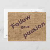 Folgen Sie Ihrem Motivierend Zitat Postkarte (Vorne/Hinten)