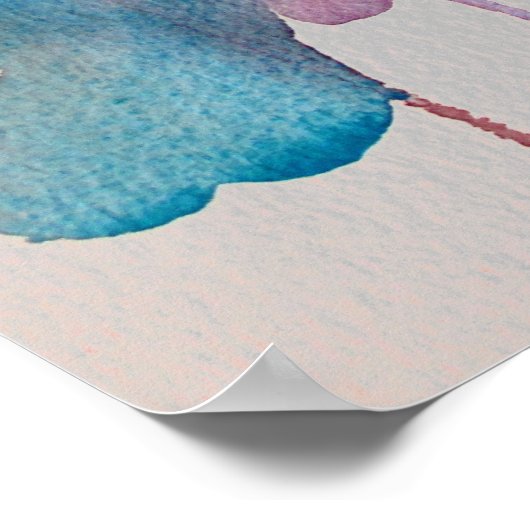 Folgen Sie Ihrem Soul Zitat Wasserfarbenblumen Poster (Ecke)