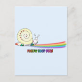 Folgen Sie Ihrem Spaß Niedliche Schnecke Regenboge Postkarte (Vorderseite)