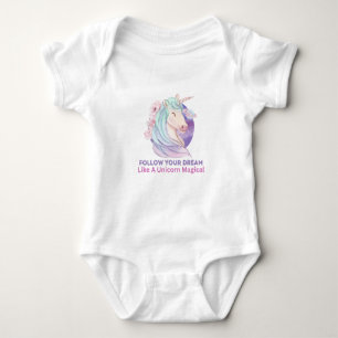 Folgen Sie Ihrem Traum wie ein Einhorn-Zauber Baby Strampler