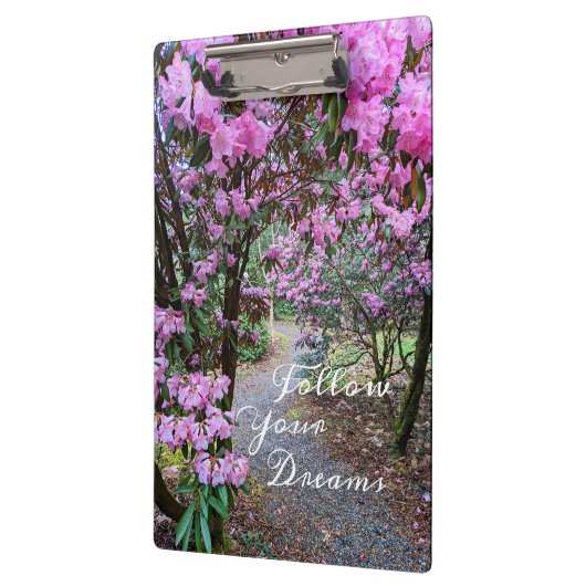 Folgen Sie Ihrem traumhaften Zitat-Garten-Pfad Klemmbrett (Links)