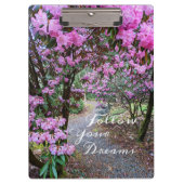 Folgen Sie Ihrem traumhaften Zitat-Garten-Pfad Klemmbrett (Vorderseite)