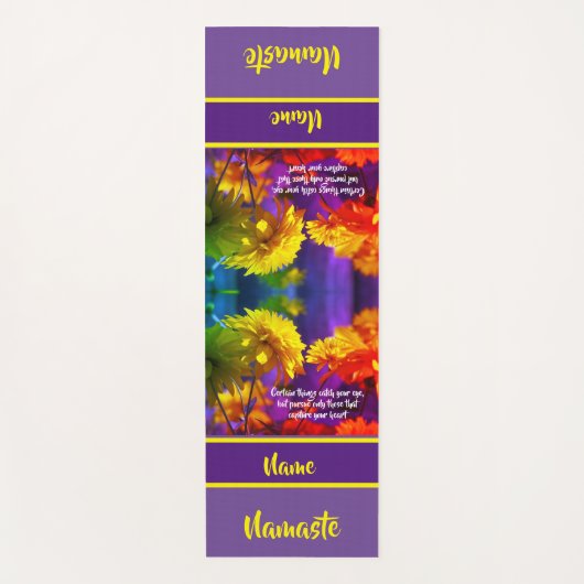 Folgen Sie Ihren Herz-Blume Inspiration Yogamatte (Vorderseite)