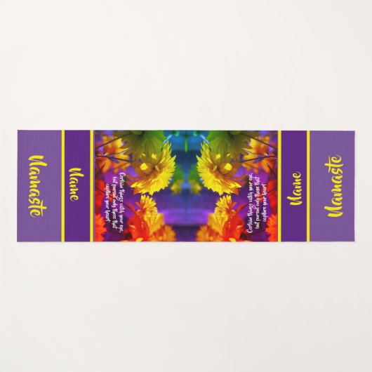 Folgen Sie Ihren Herz-Blume Inspiration Yogamatte (Vorderseite (Horizontal))