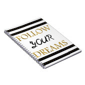 Folgen Sie Ihren inspirierend Träumen Notizblock (Rechte Seite)