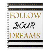Folgen Sie Ihren inspirierend Träumen Notizblock (Vorderseite)