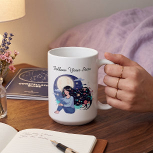 Folgen Sie Ihren Sternen Celestial Woman Kunstprin Kaffeetasse