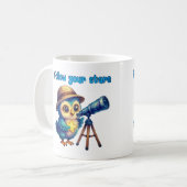 Folgen Sie Ihren Sternen - Inspirationsreiche Kuns Kaffeetasse (Vorderseite Links)