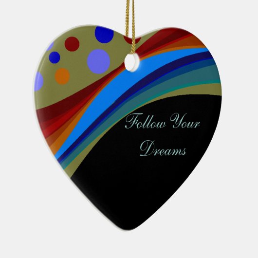 Folgen Sie Ihren Traum-Regenbogen und Keramikornament (Rechts)