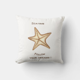 Folgen Sie Ihren Träumen Aquarell Seatime Starfish Kissen